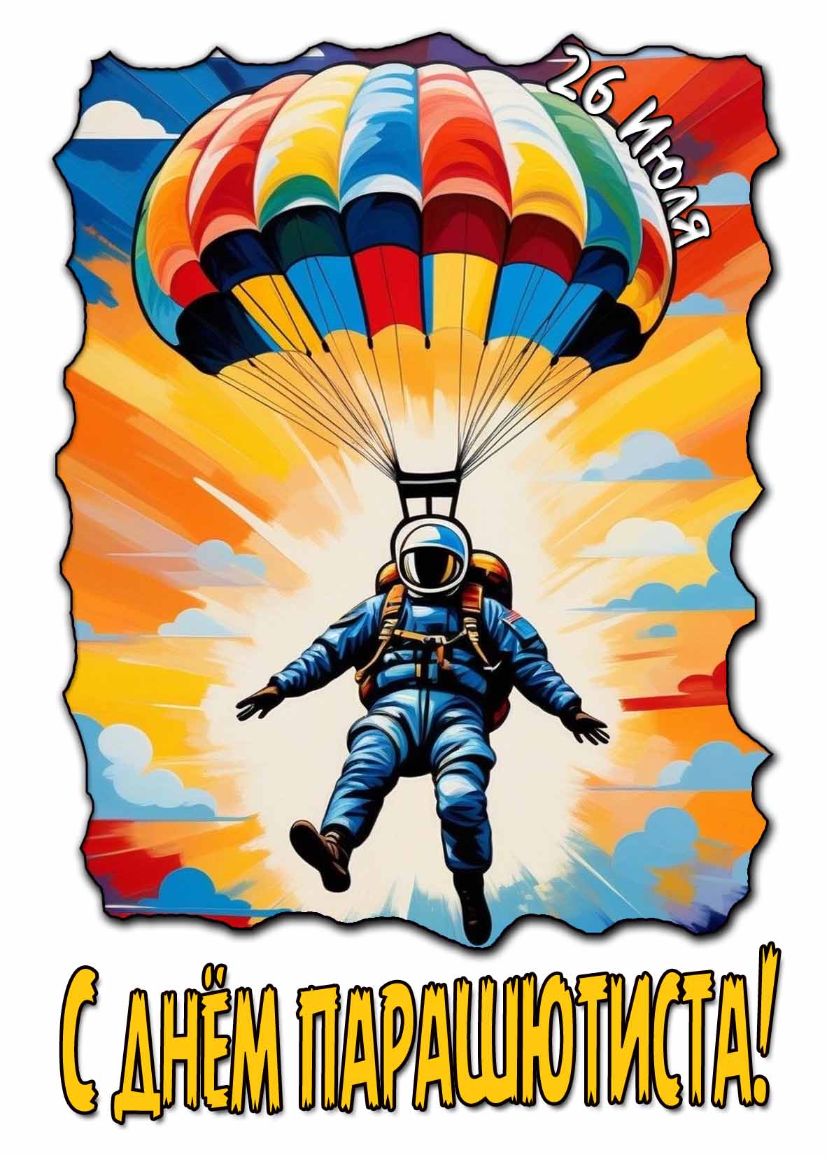 Картинка с днём парашютиста 26 Июля