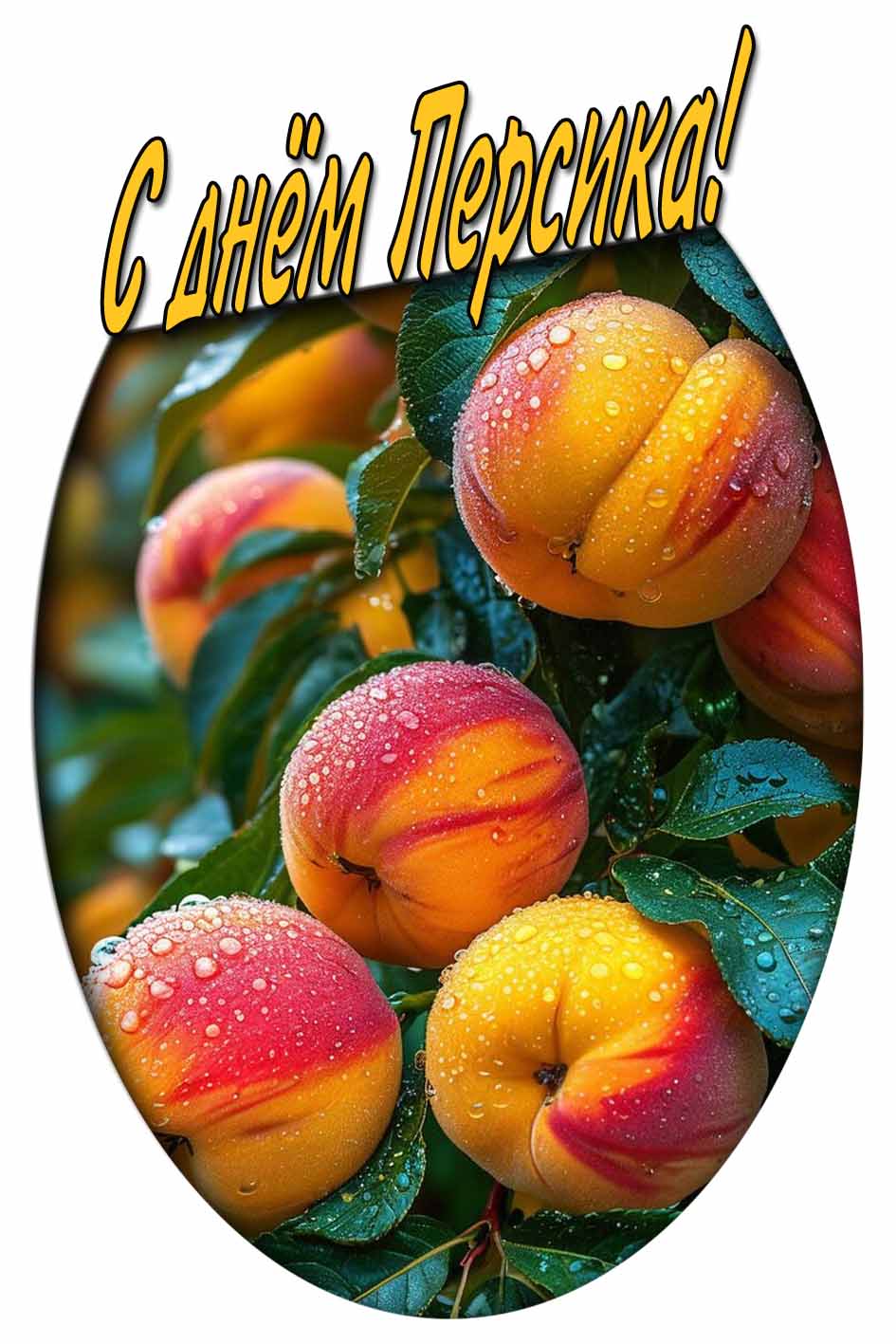 Открытка с днём персика