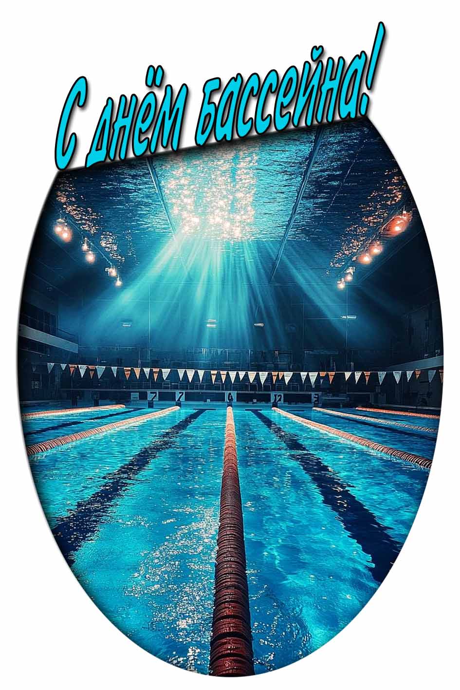 С днём бассейна! - красивая открытка