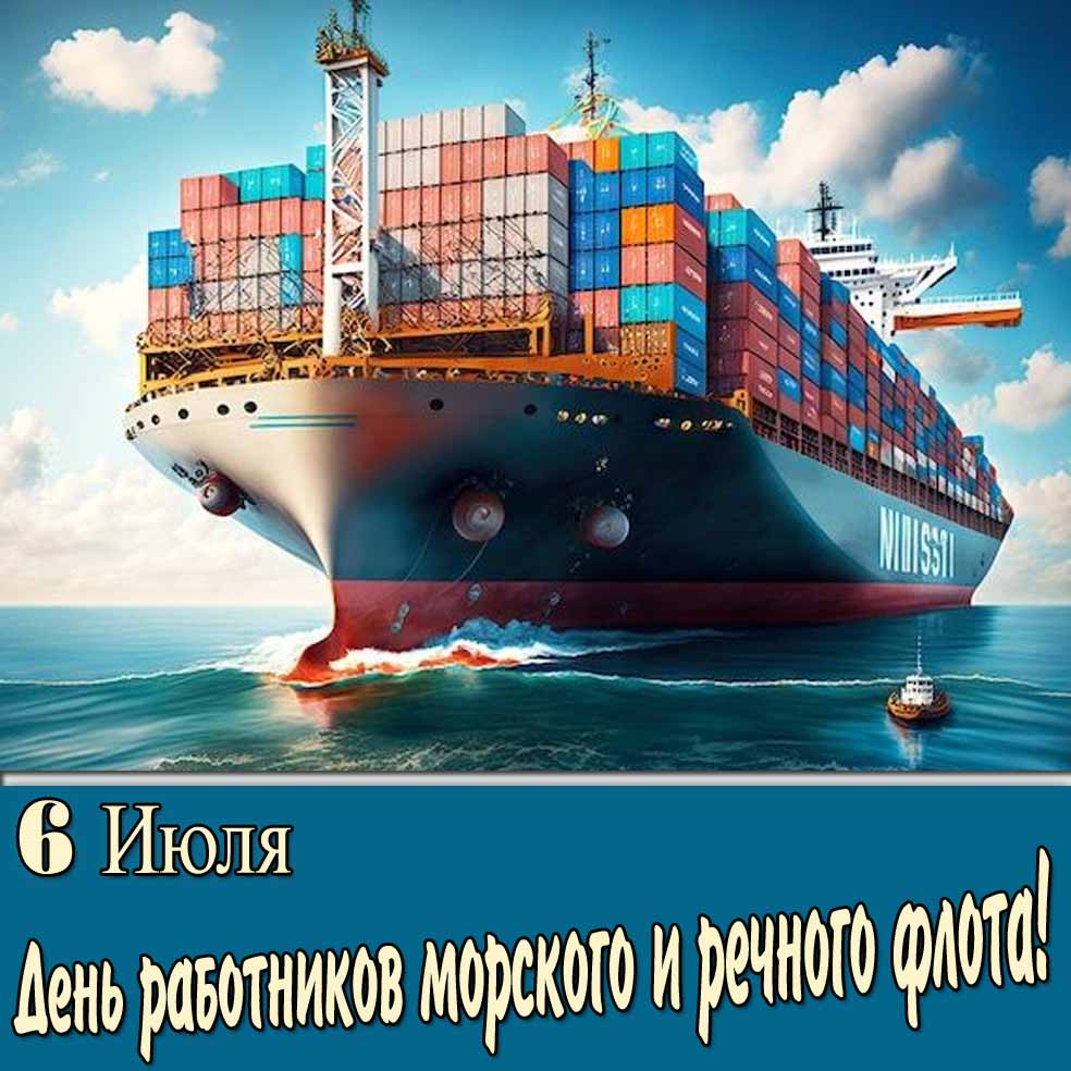 Картинка 6 Июля день работников морского и речного флота