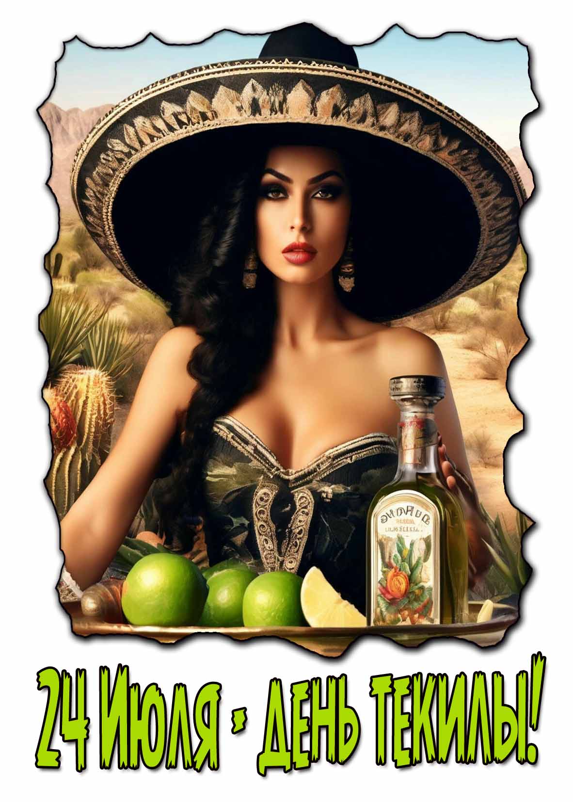 Открытка 24 Июля день текилы