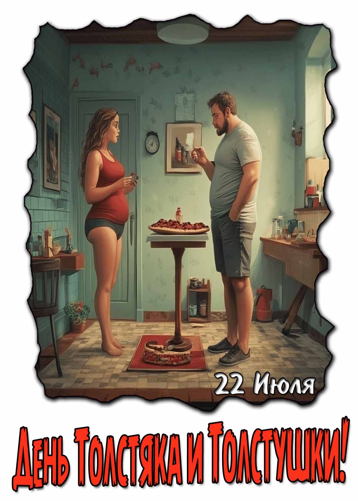 Картинка день Толстяка и Толстушки 22 Июля