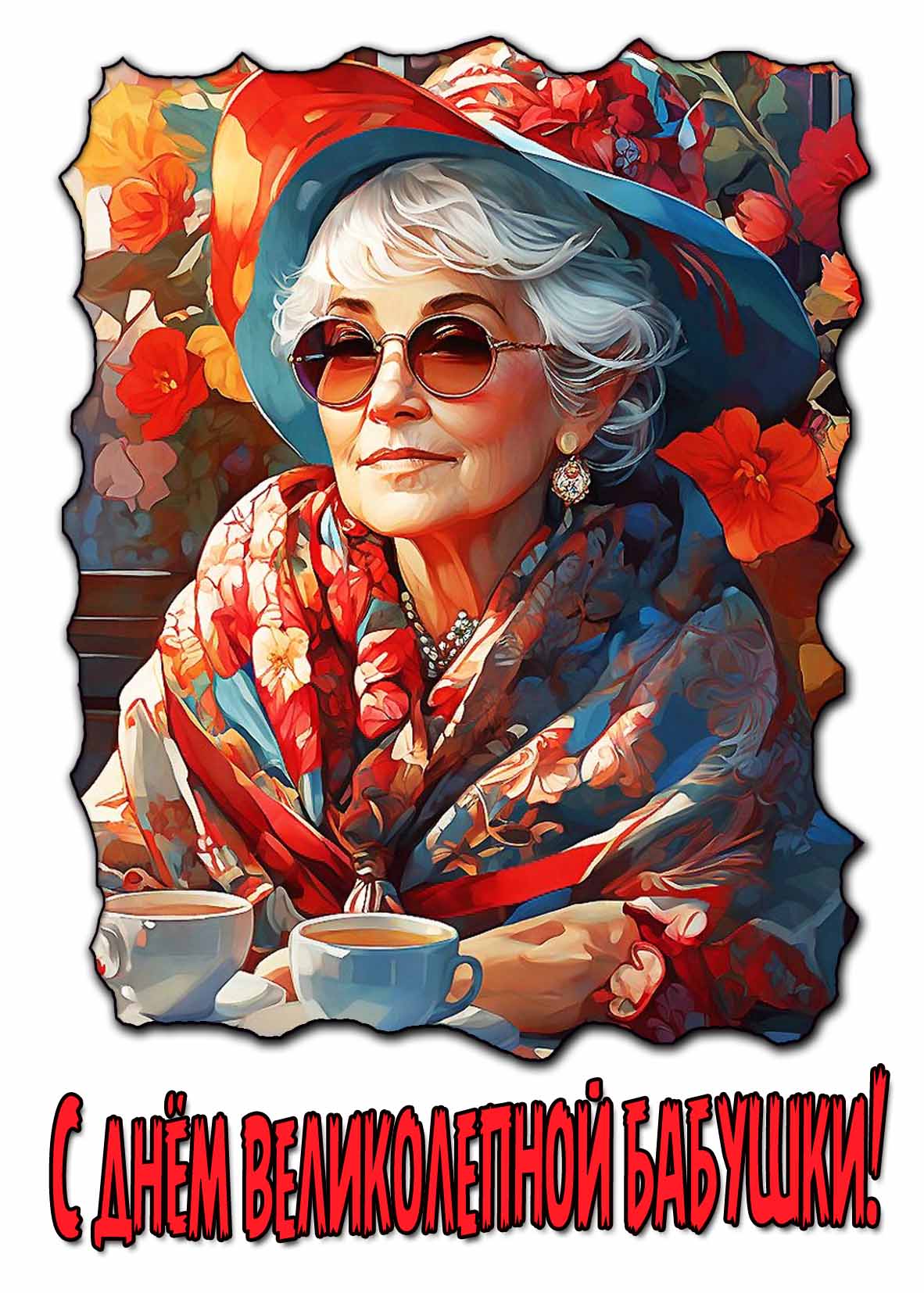 Открытка с днём великолепной бабушки