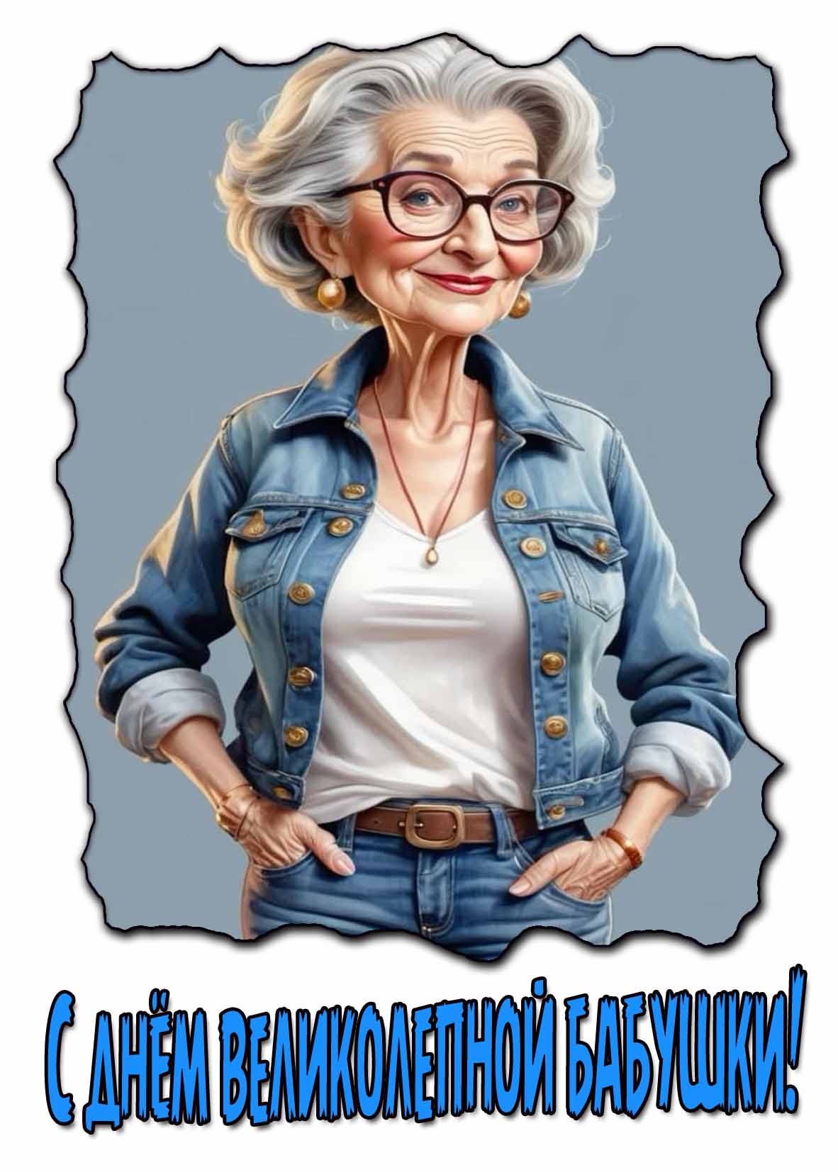 С днём великолепной бабушки! - стильная картинка