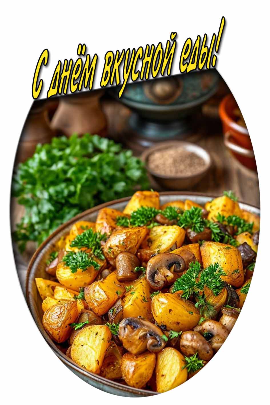 Картинка на день вкусной еды с картошкой