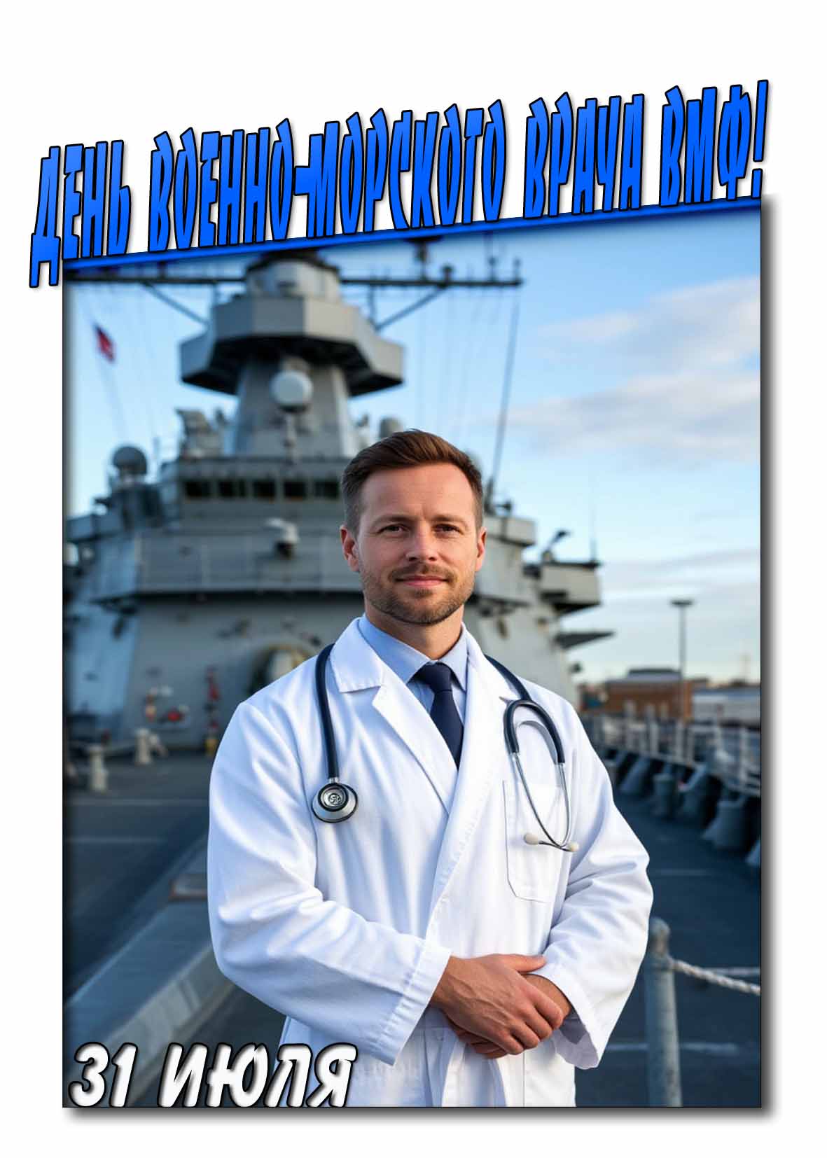 Красивая картинка день военно-морского врача ВМФ 31 Июля