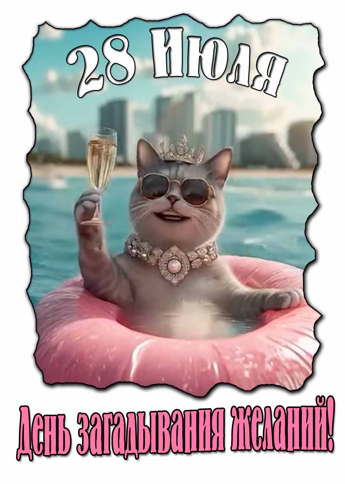 Прикольная картинка на день загадывания желаний 28 Июля