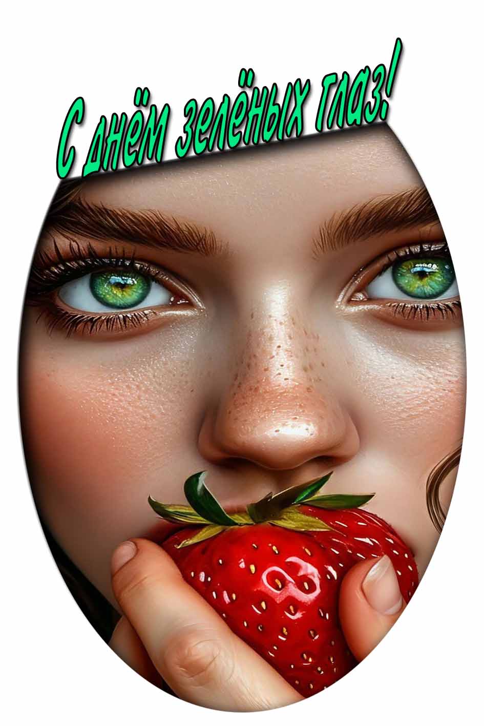 Картинка с днём зелёных глаз