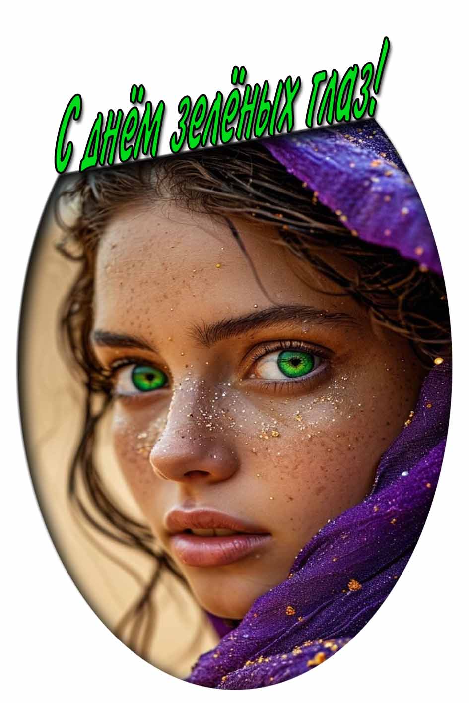 С днём зелёных глаз! - картинка с красивой девушкой