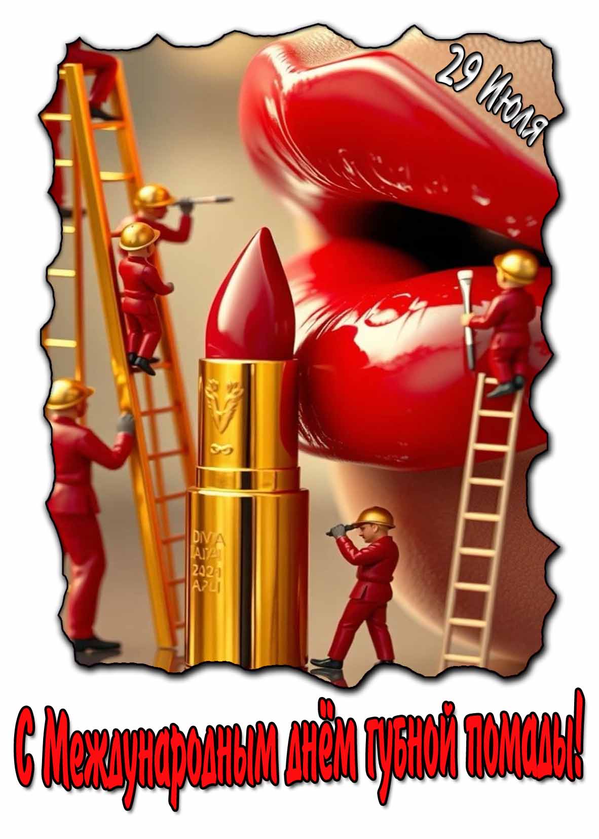 Открытка с Международным днём губной помады