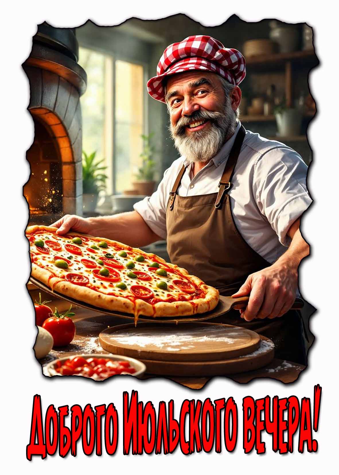 Прикольная открытка доброго июльского вечера