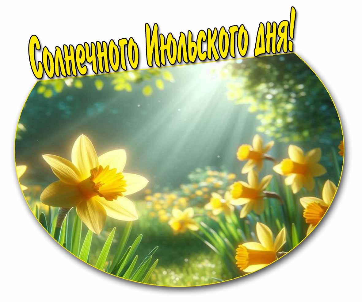 Солнечного Июльского дня! - картинка с нарциссами
