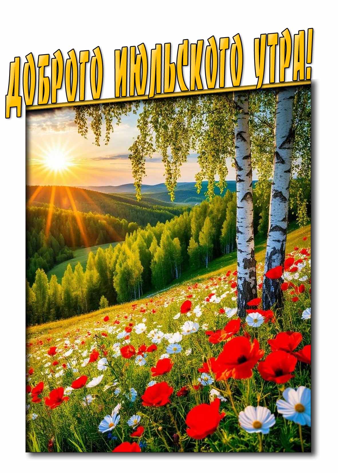 Доброго Июльского утра! - открытка с природой