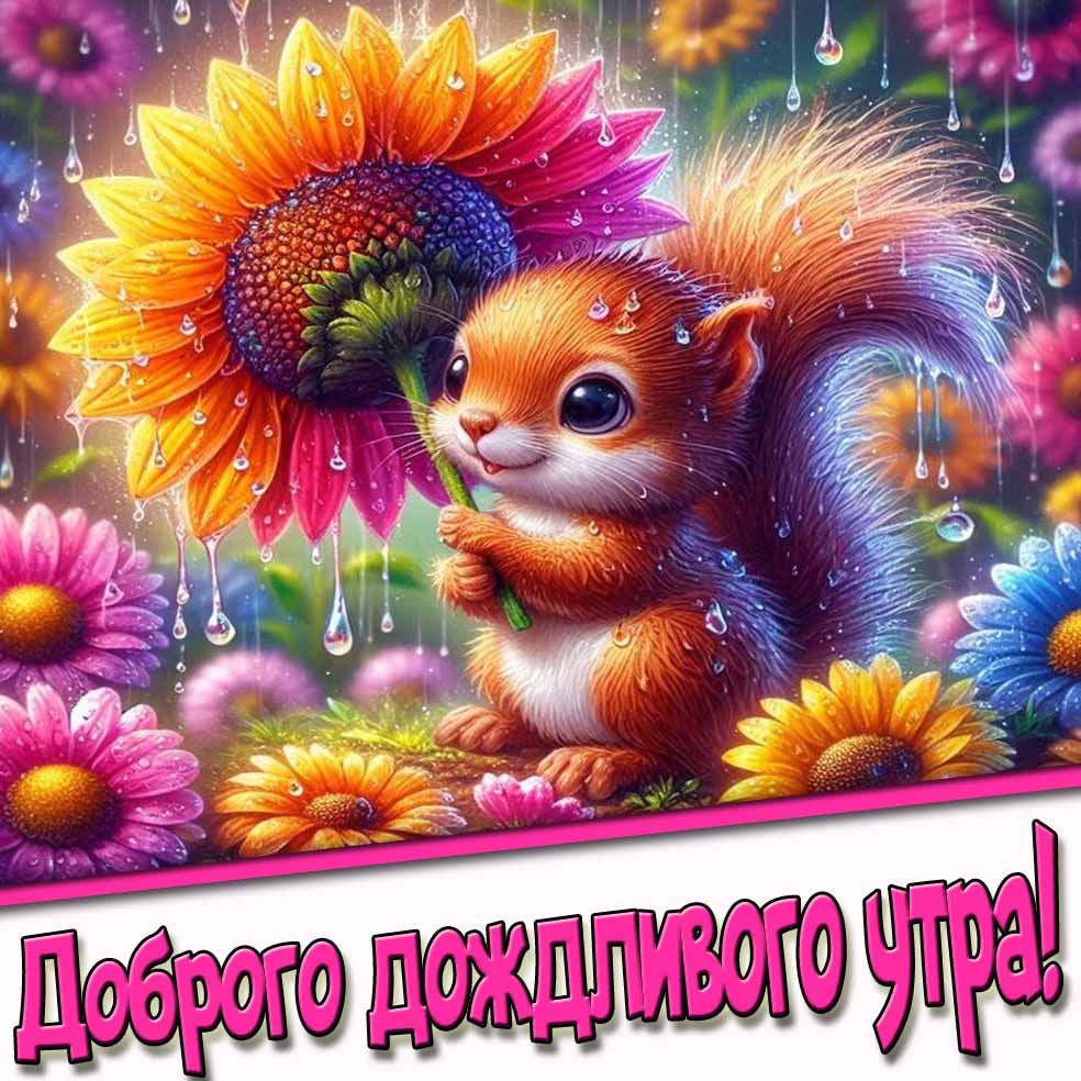 Красивая картинка доброго дождливого утра