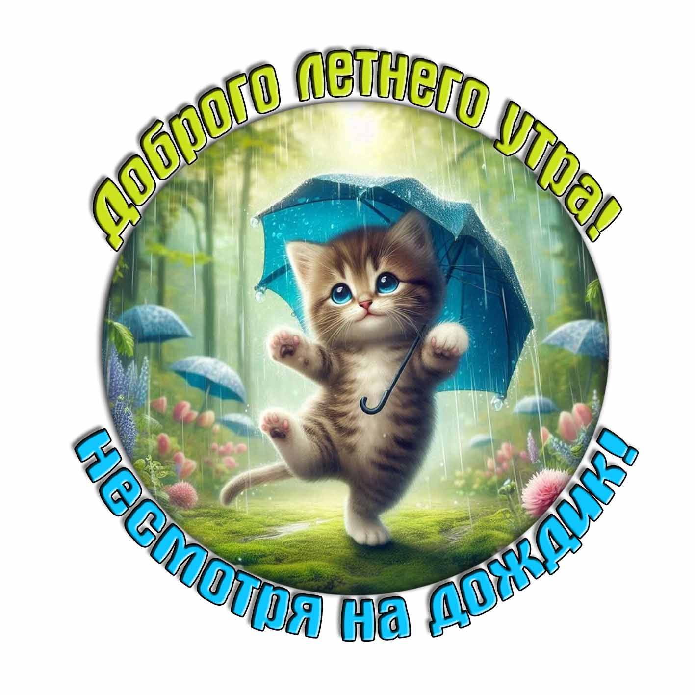 Картинка "Доброго летнего утра! Несмотря на дождик!"