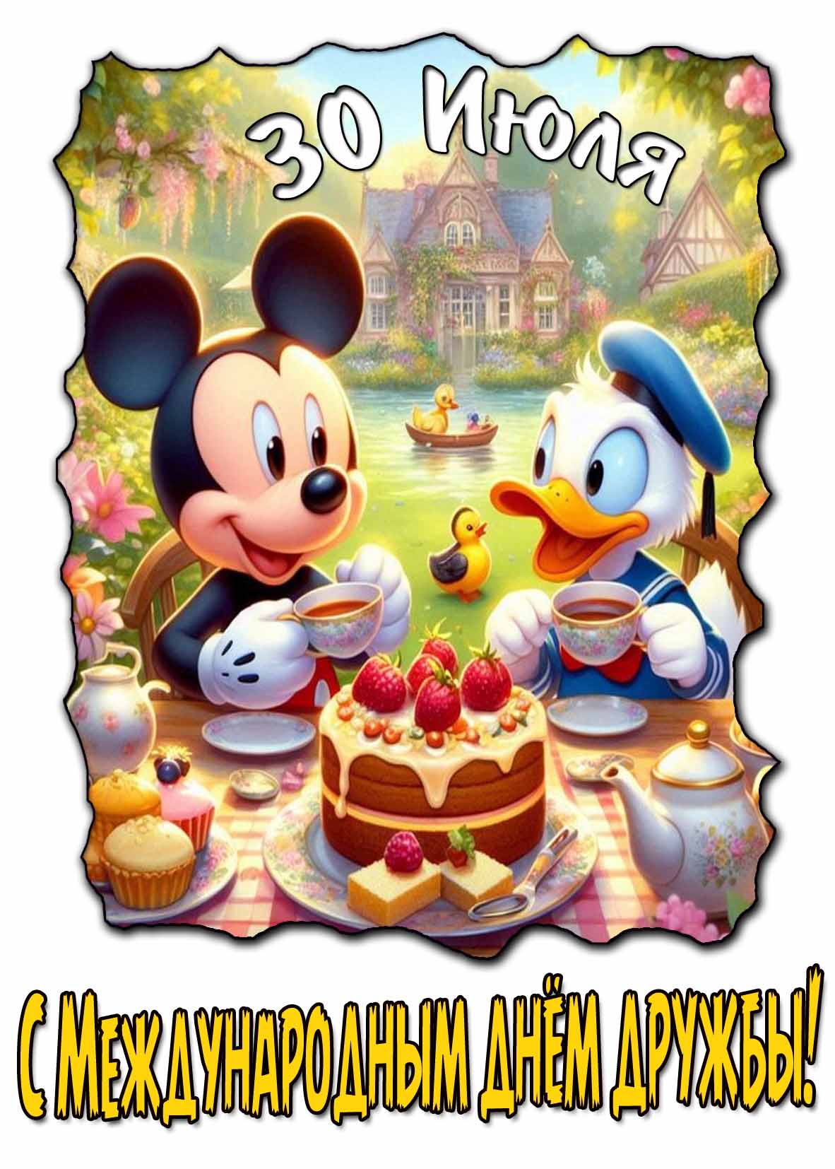 Красивая картинка на Международный день дружбы 30 Июля