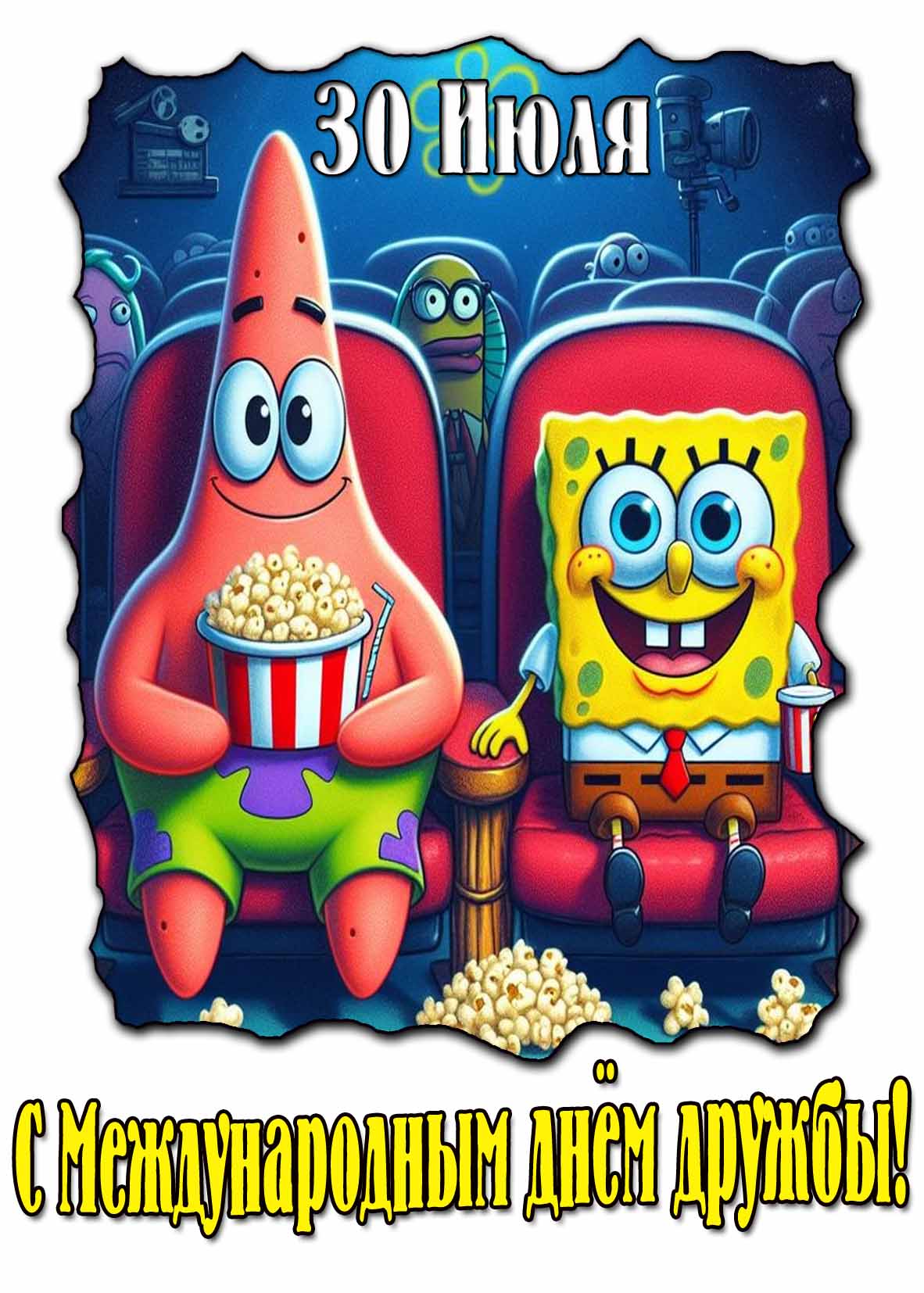 Мультяшная картинка 30 Июля с Международным днём дружбы