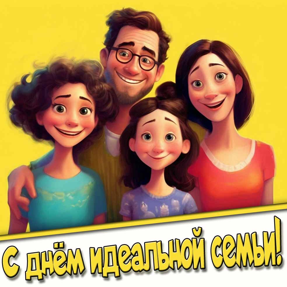 Открытка на день идеальной семьи