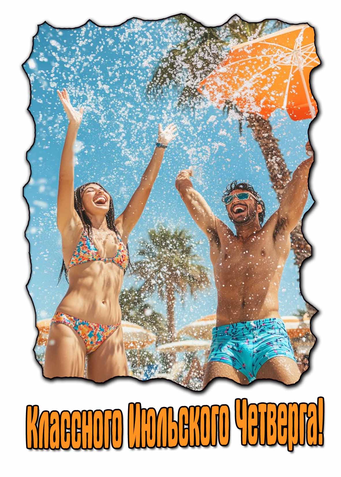 Классного Июльского четверга! - позитивная открытка