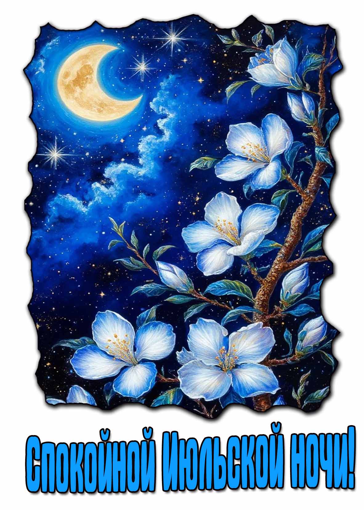 Спокойной Июльской ночи! - картинка с цветами