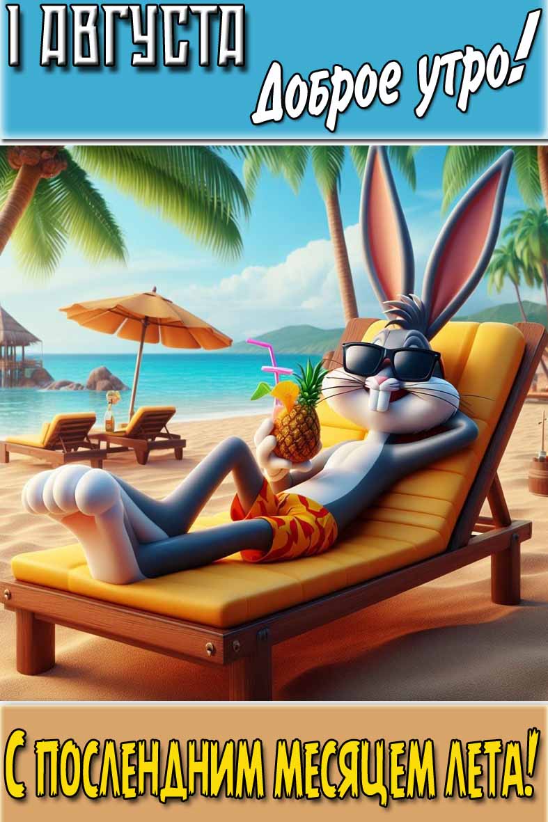 Картинка "1 Августа доброе утро! С последним месяцем лета!"