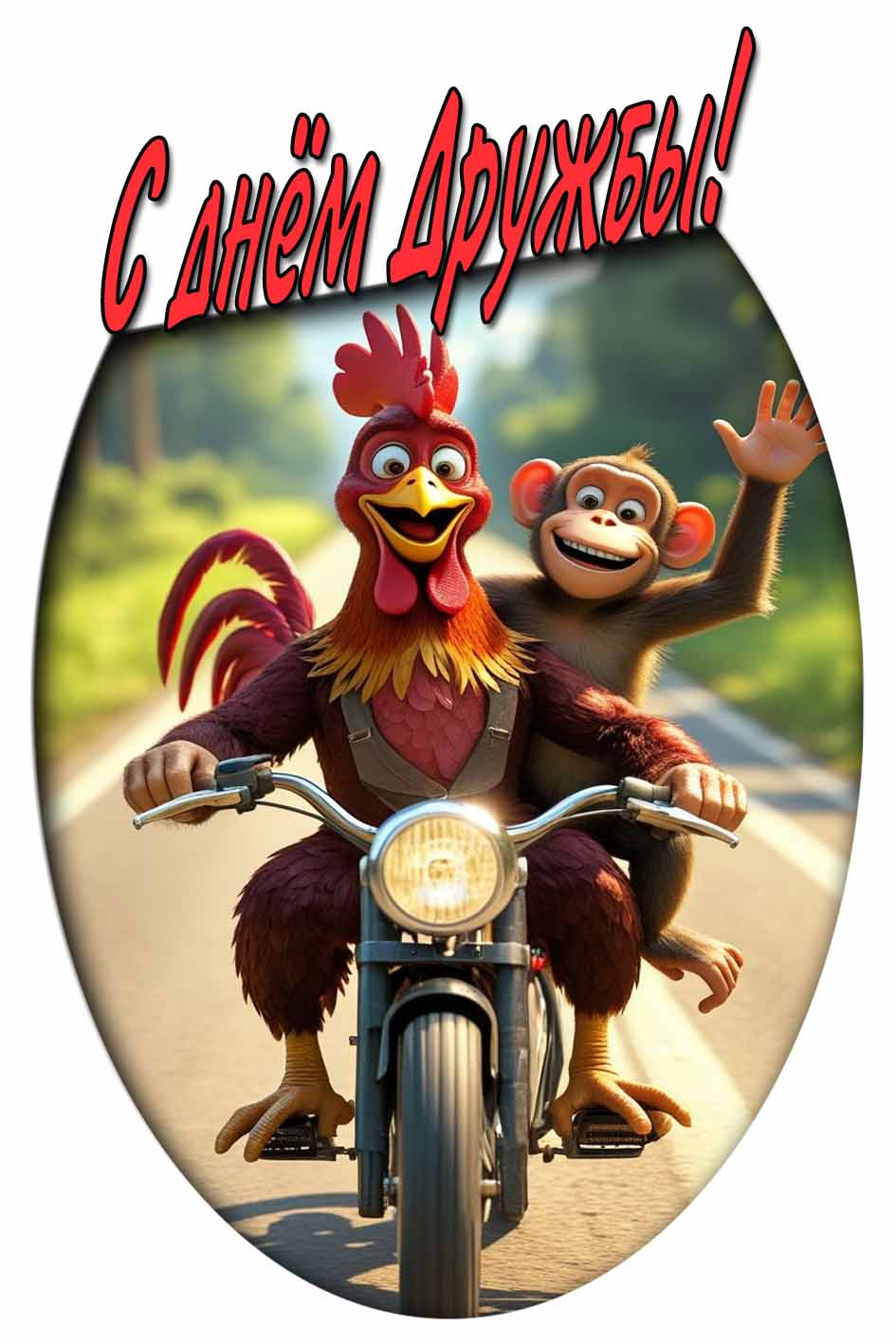 Прикольная открытка с днём дружбы