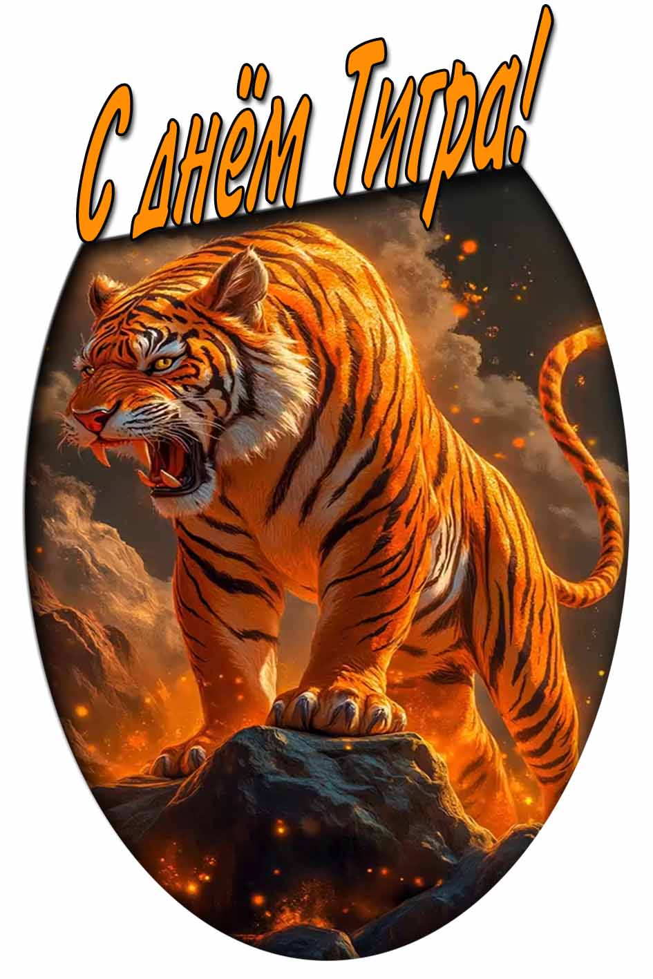 С днём Тигра! - красивая открытка