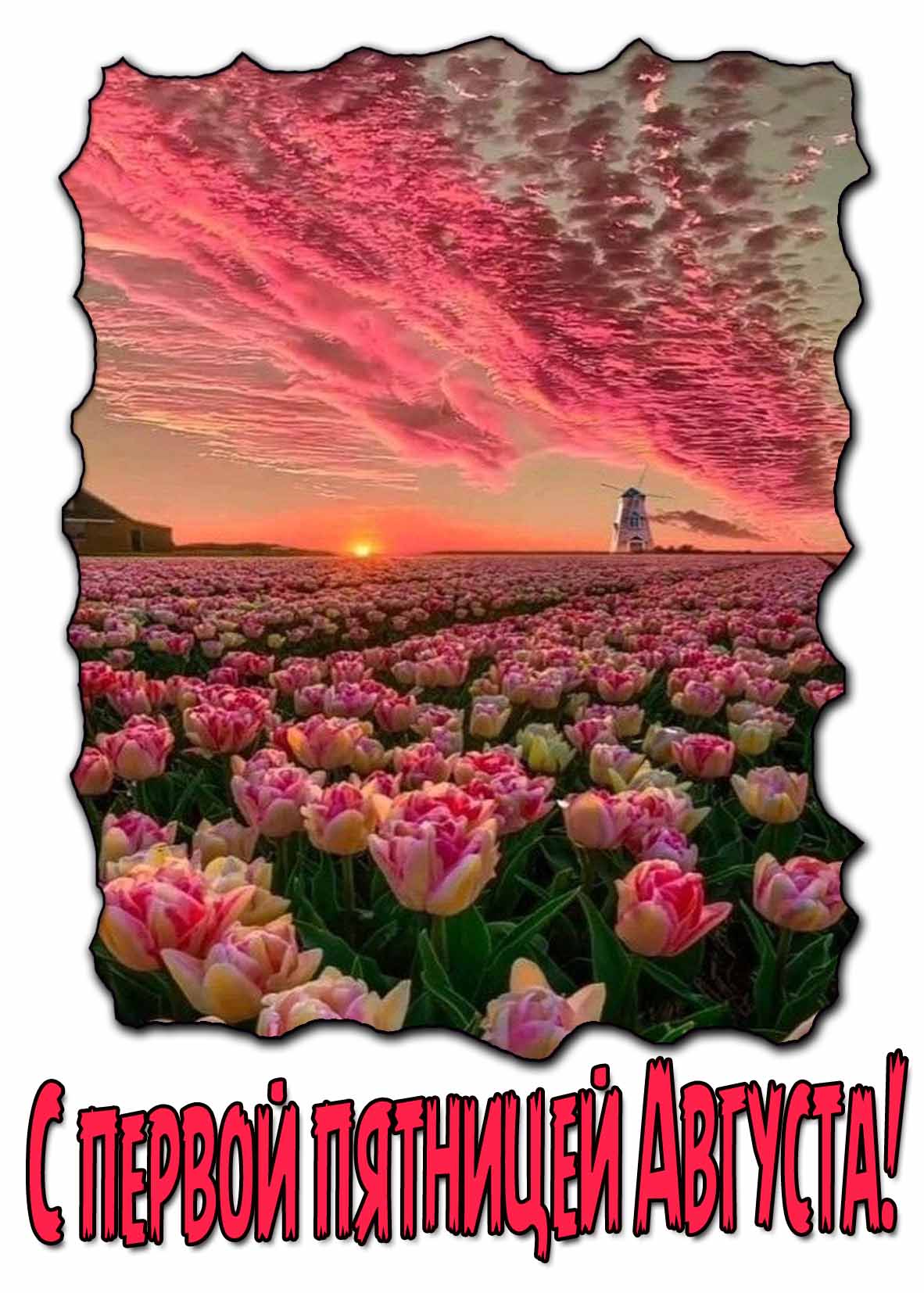 Красивая открытка с первой пятницей Августа