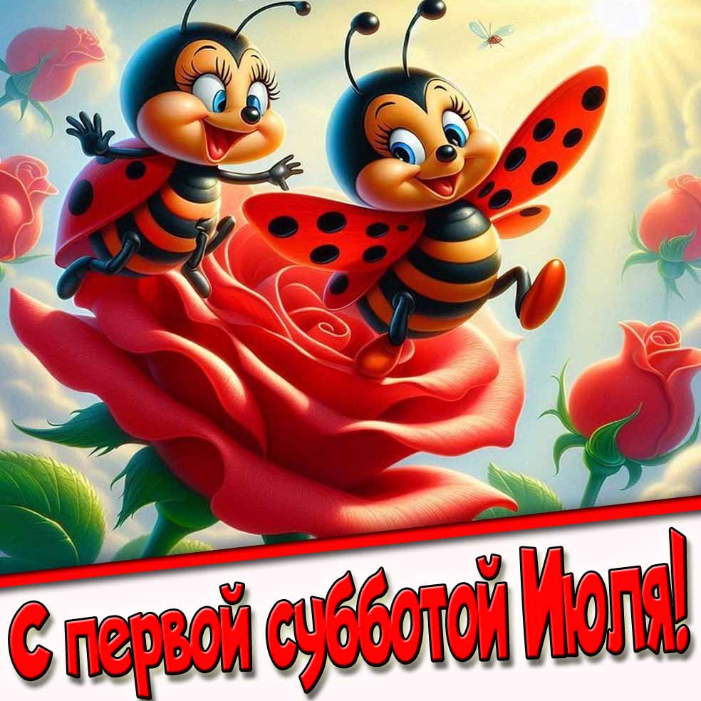 Прикольная открытка с первой субботой Июля