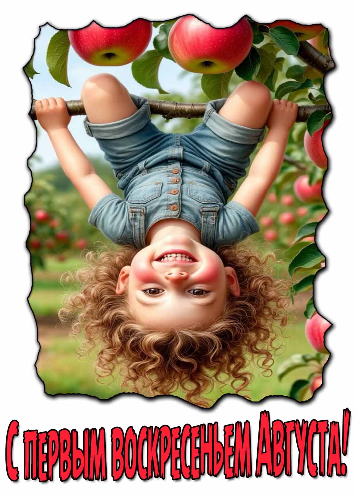 Прикольная открытка с первым воскресеньем Августа