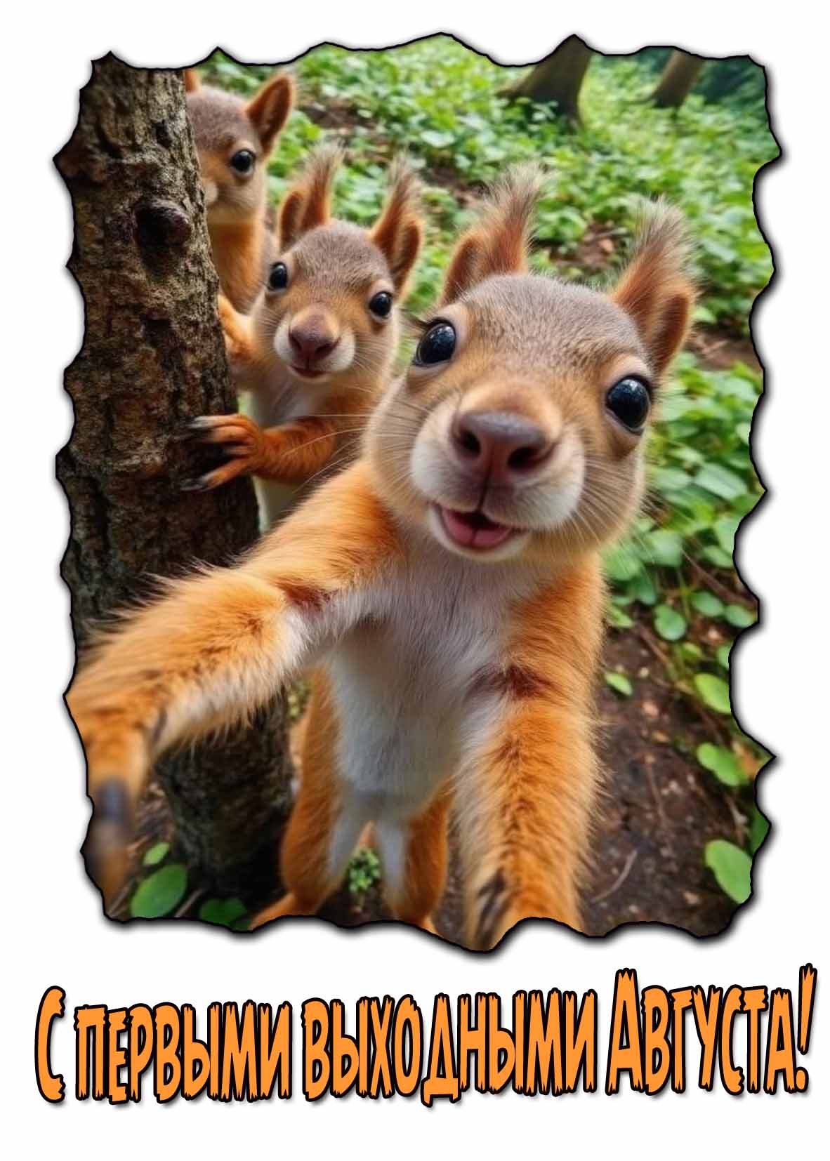 С первыми выходными Августа! - смешная открытка
