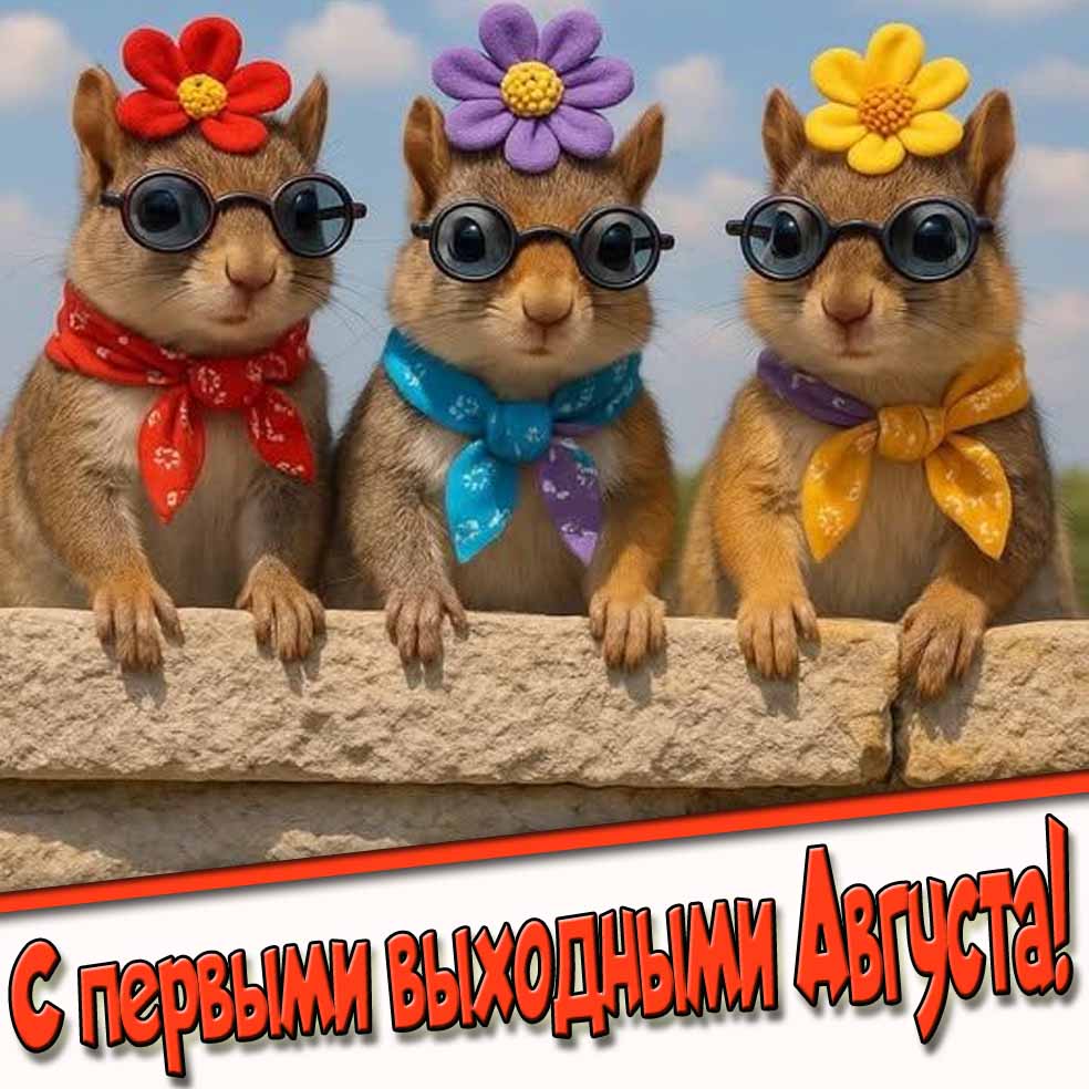 Картинка с первыми выходными Августа