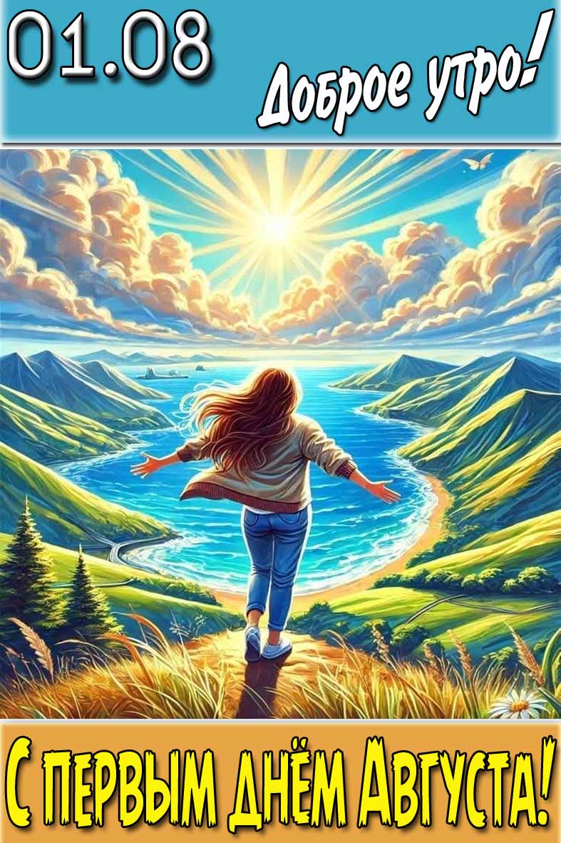 Картинка "01.08 доброе утро! С первым днём Августа!"
