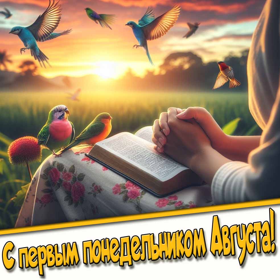 Красивая картинка с первым понедельником Августа