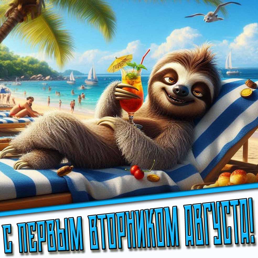 Прикольная картинка с первым вторником Августа