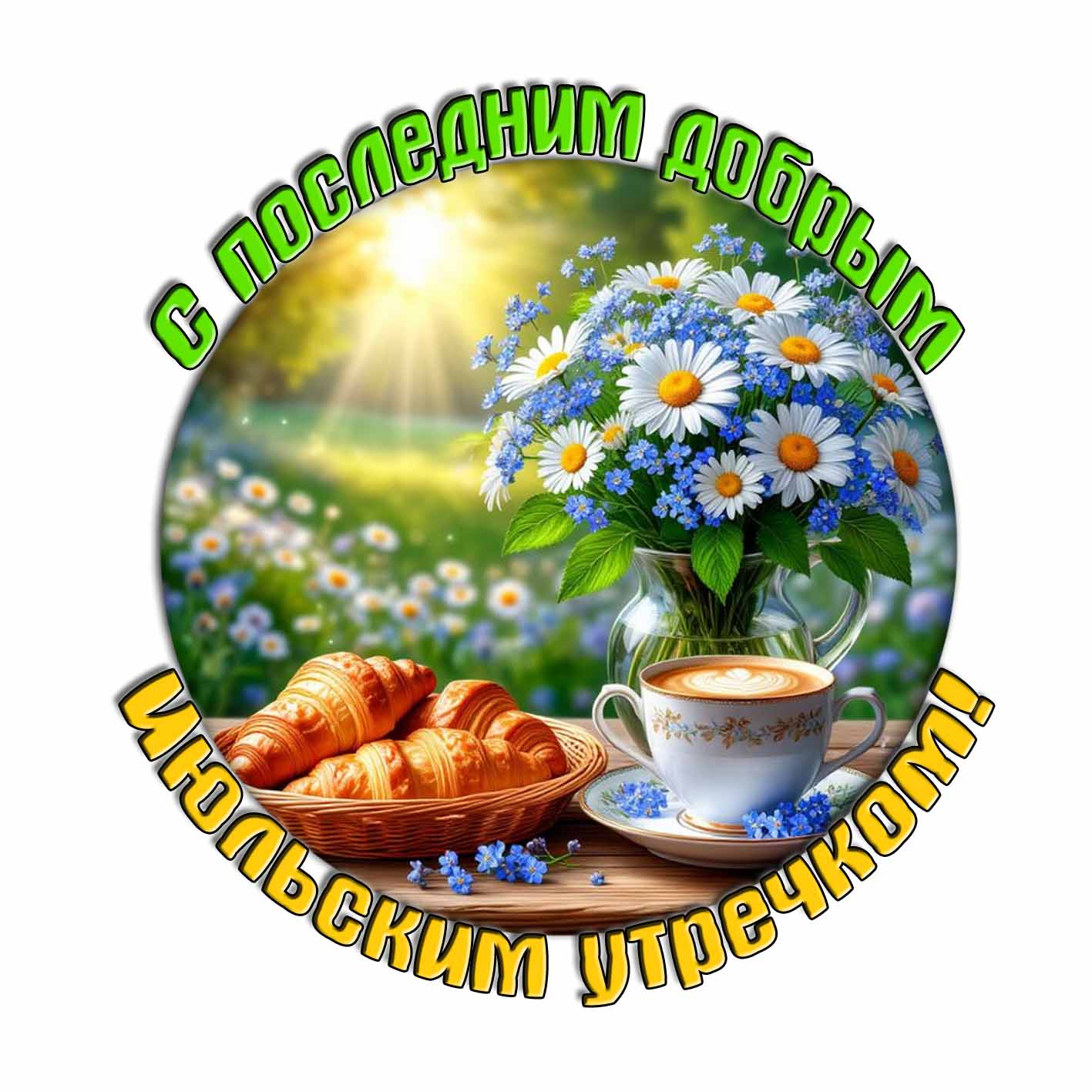 Стикер с последним добрым Июльским утречком