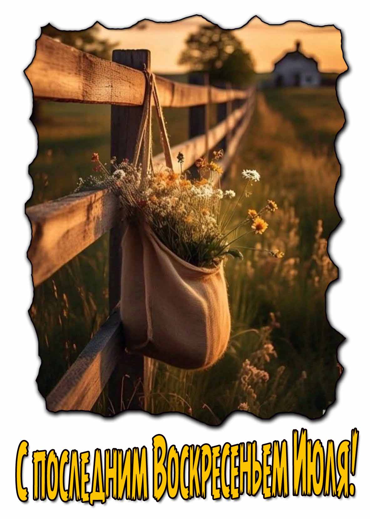 Прикольная открытка с последним Воскресеньем Июля