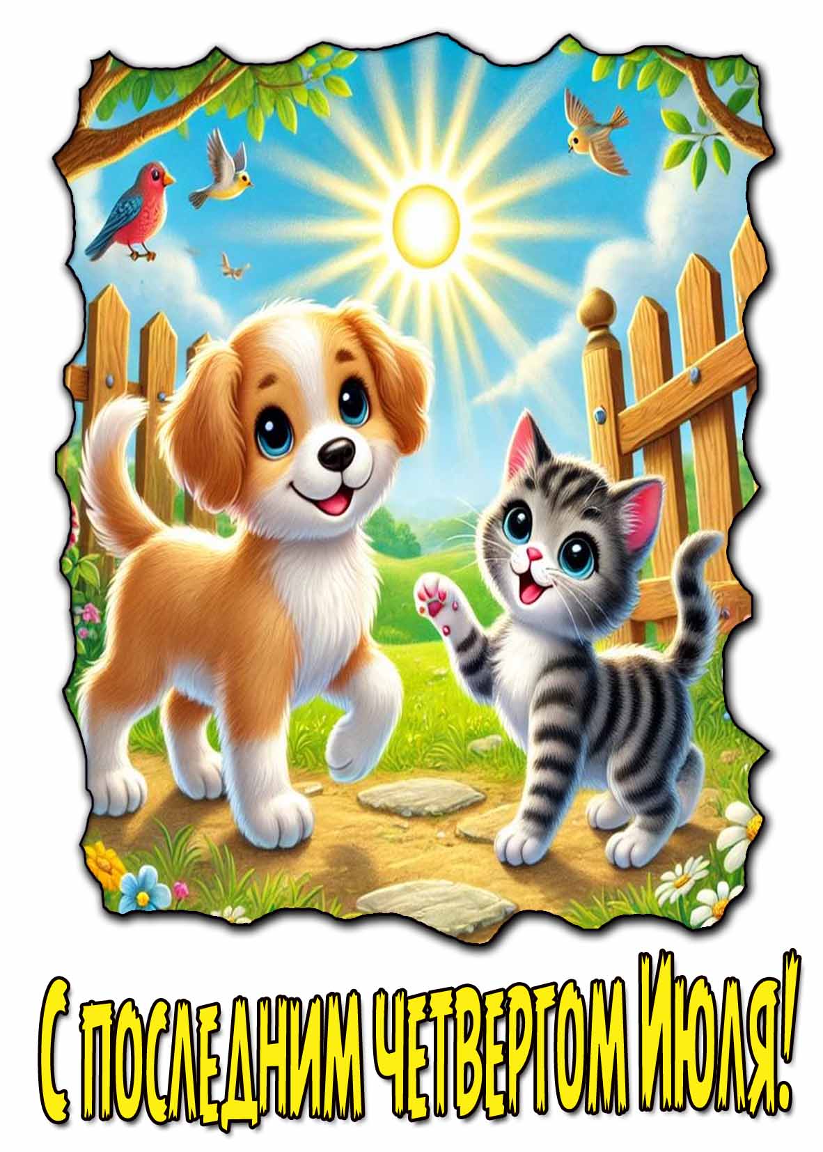Открытка с последним Четвергом Июля