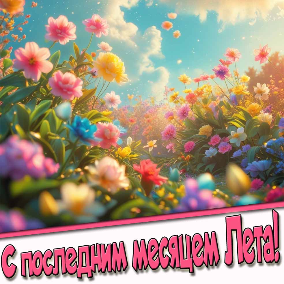 Красивая картинка с последним месяцем Лета
