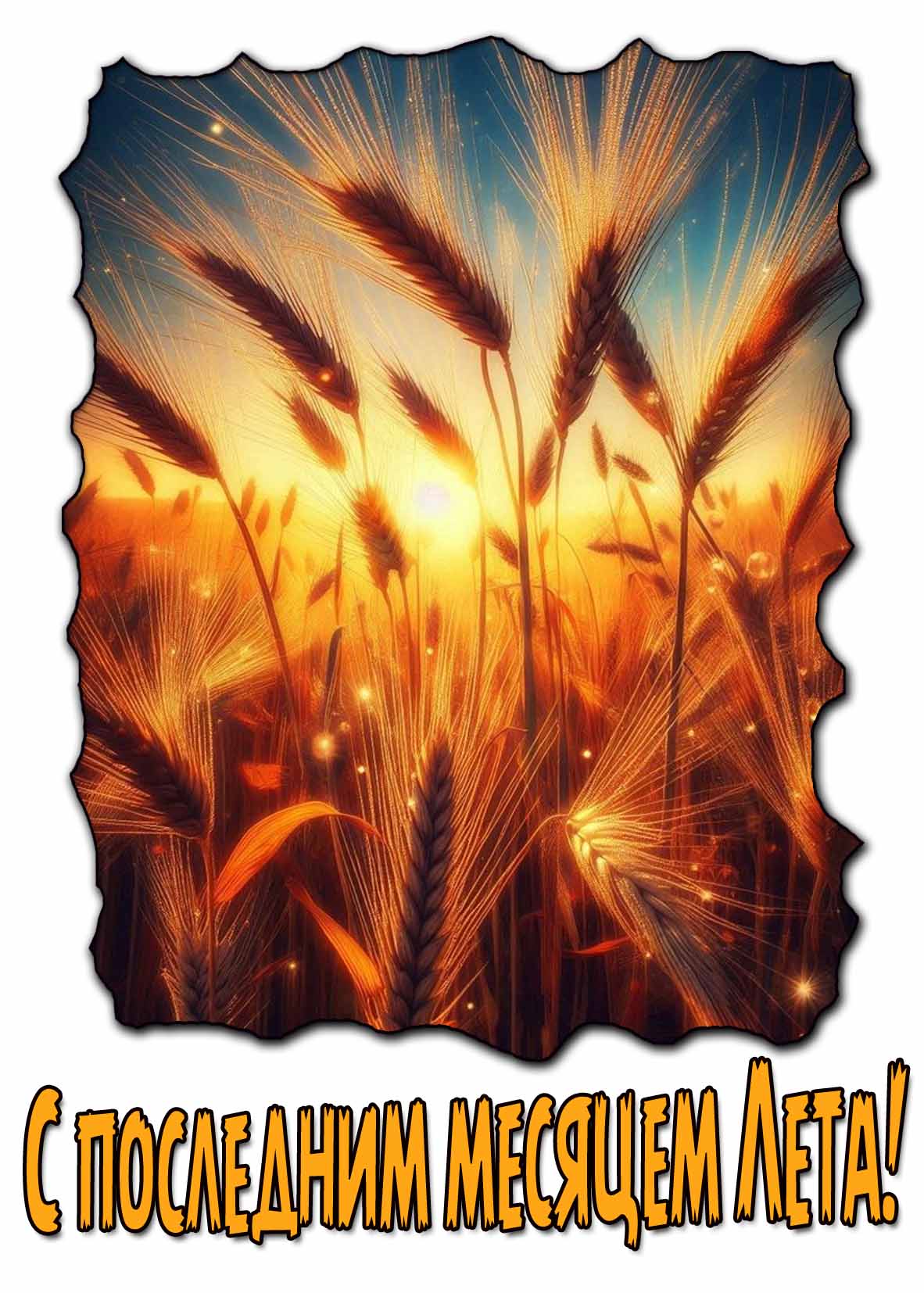 Солнечная картинка с последним месяцем Лета