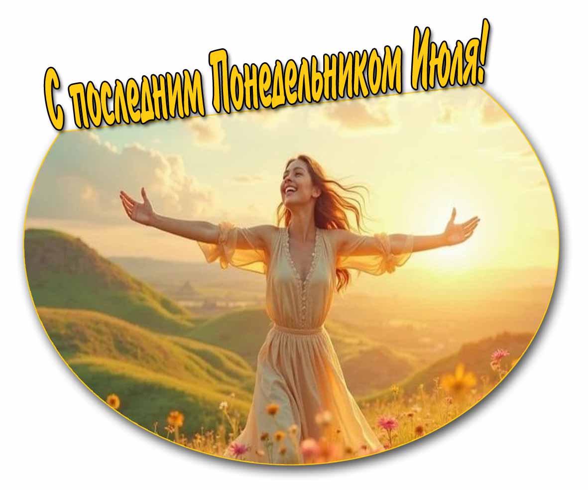 С последним Понедельником Июля! - картинка с девушкой