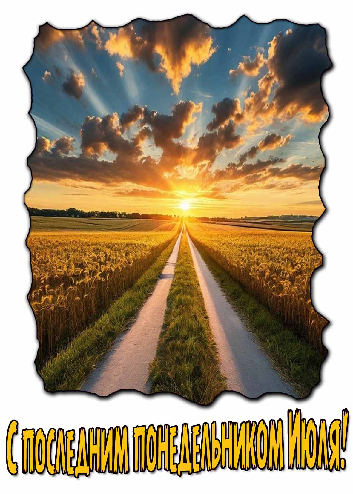 Красивая картинка с последним понедельником Июля