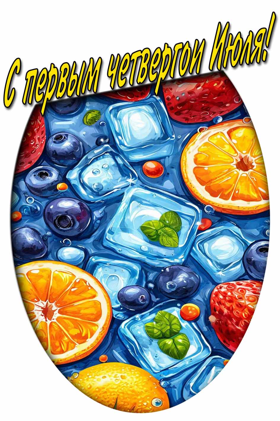 С первым четвергом Июля! - открытка на телефон