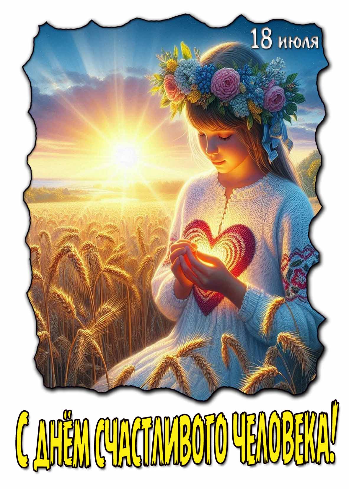 Красивая картинка на день счастливого человека 18 Июля