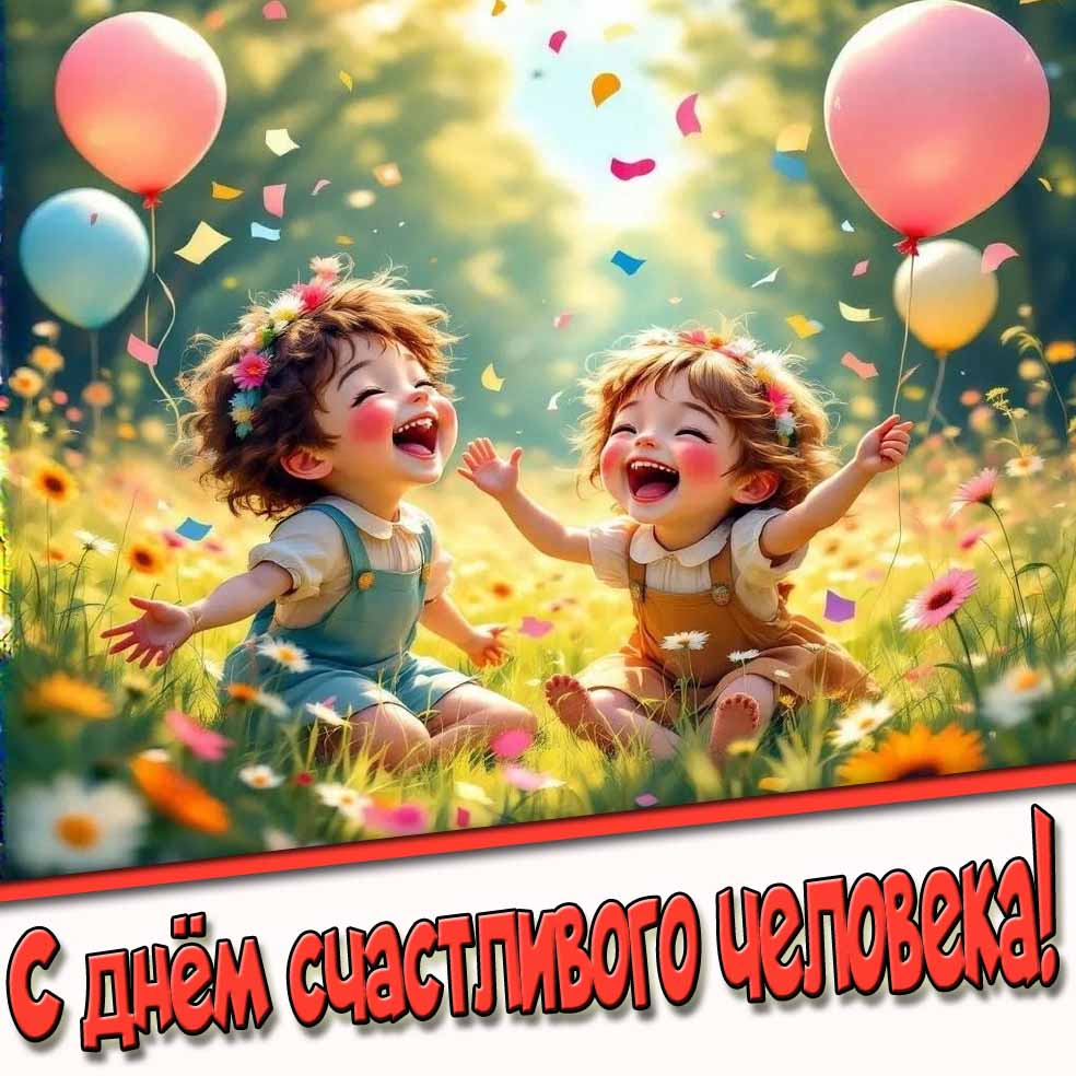 Летняя картинка с днём счастливого человека