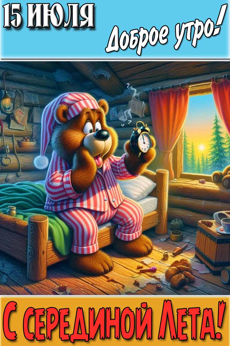 Картинка "15 Июля доброе утро! С серединой Лета!"