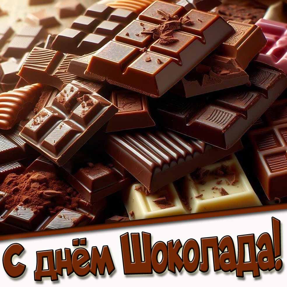 С днём шоколада! - сладкая открытка