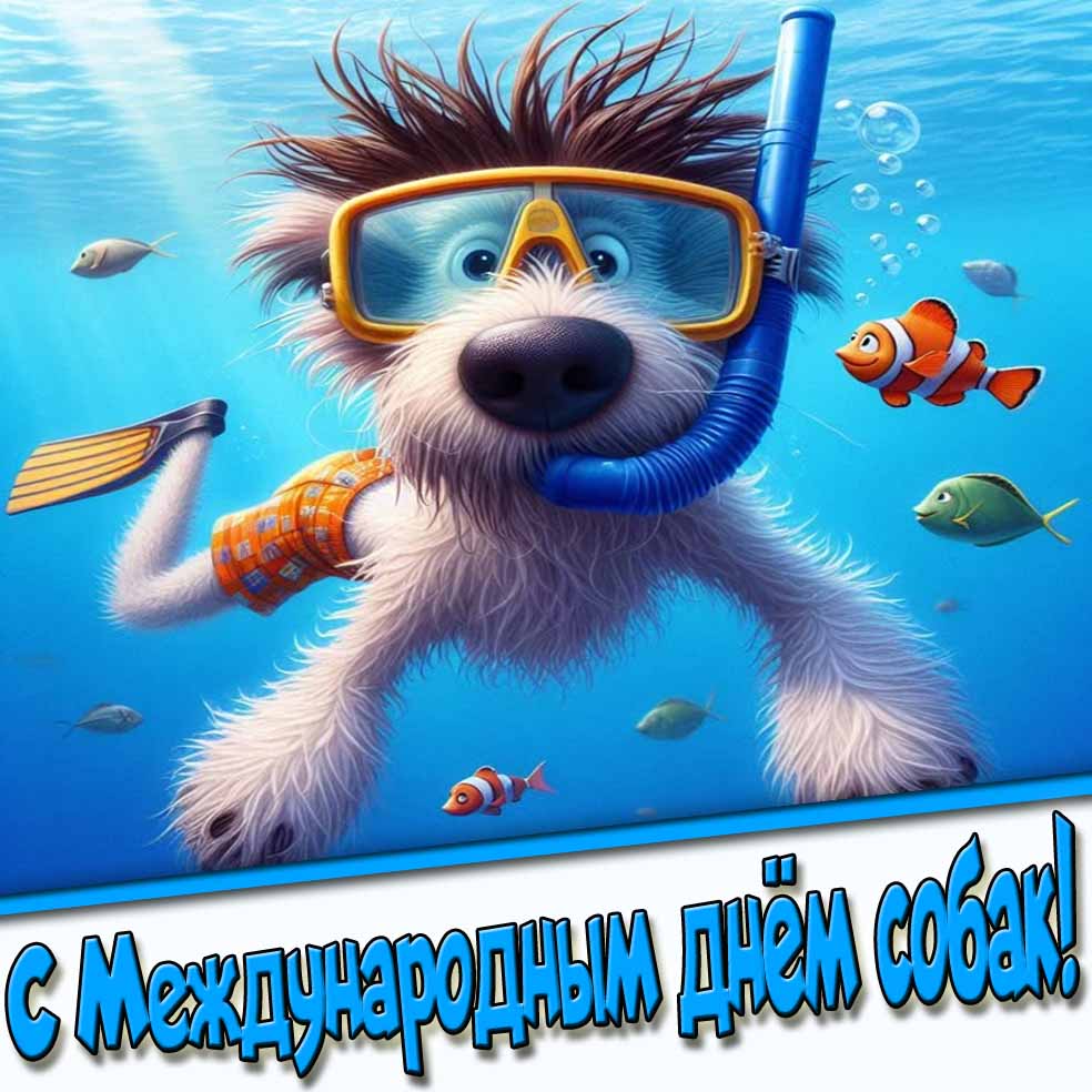 С Международным днём собак! - смешная открытка