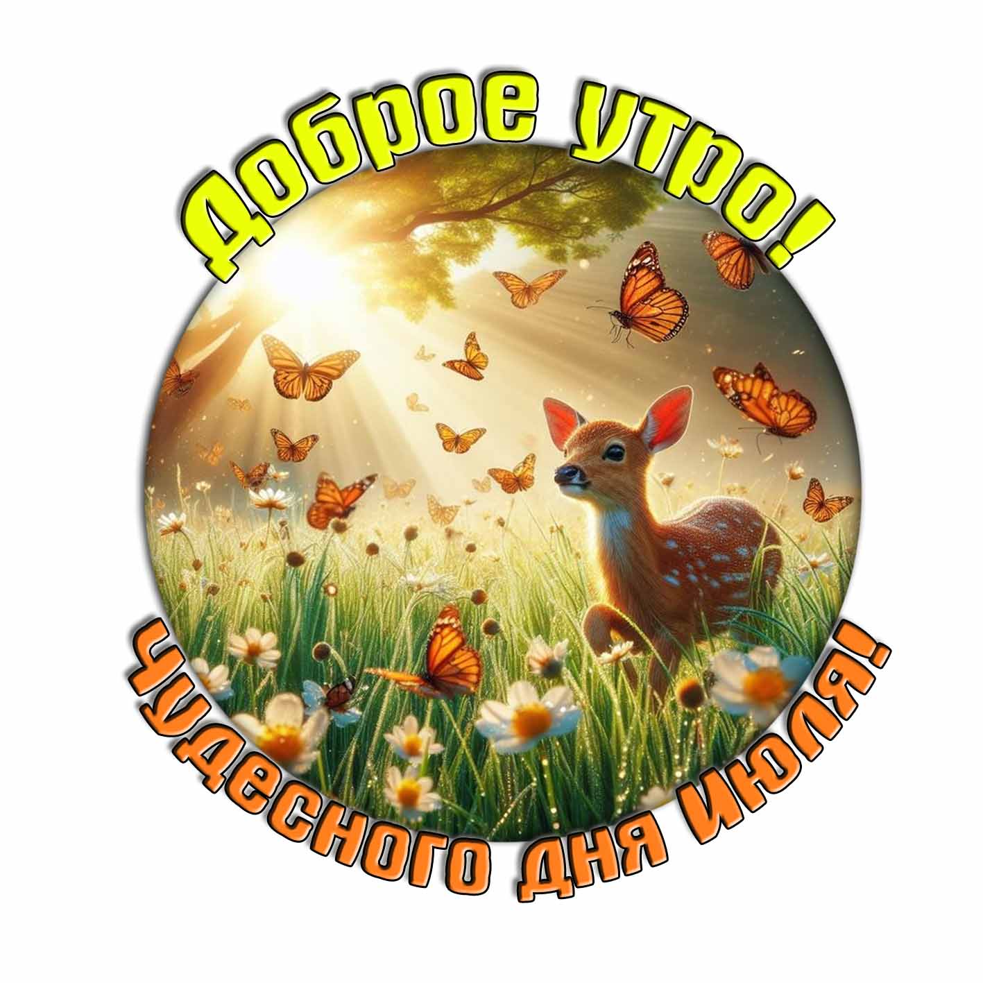 Новая красивая картинка "Доброе утро! Чудесного дня июля!