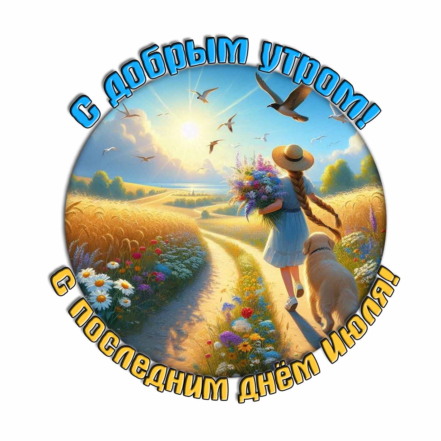 Открытка с добрым утром последний день июля